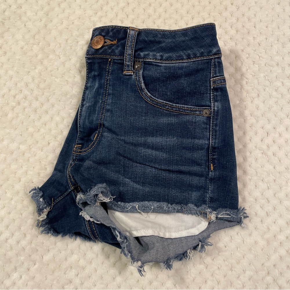 american eagle | dark wash shorts